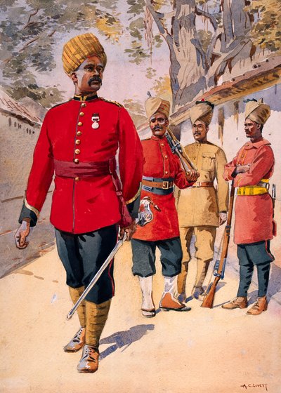 Soldier of the Mahratta Light Infantry, illustration for 